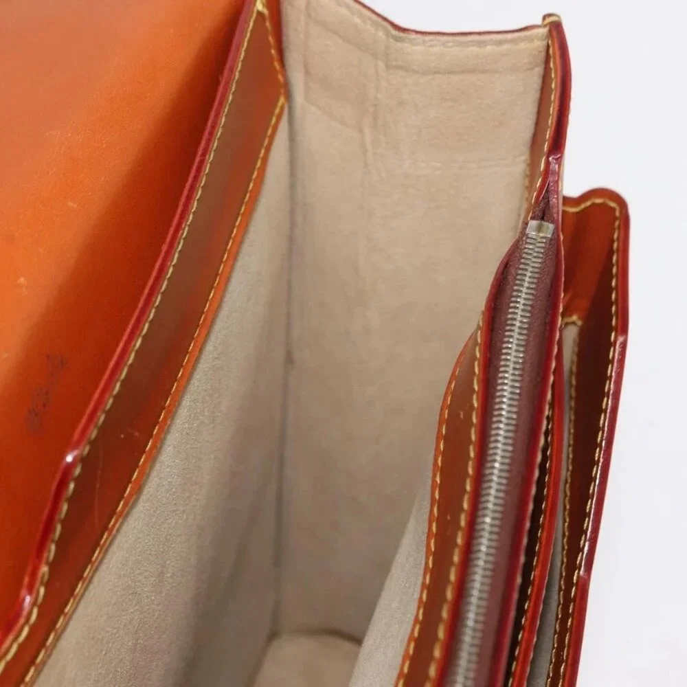 LOUIS VUITTON Nomad Leather Robust 1 Business Bag Beige M85390 LV Auth 153647